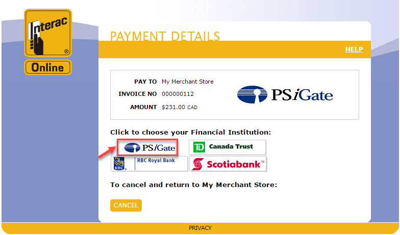 hosted payment page